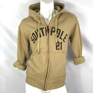 South Pole | Mens M Tan Zip Up Hoodie Sweatshirt